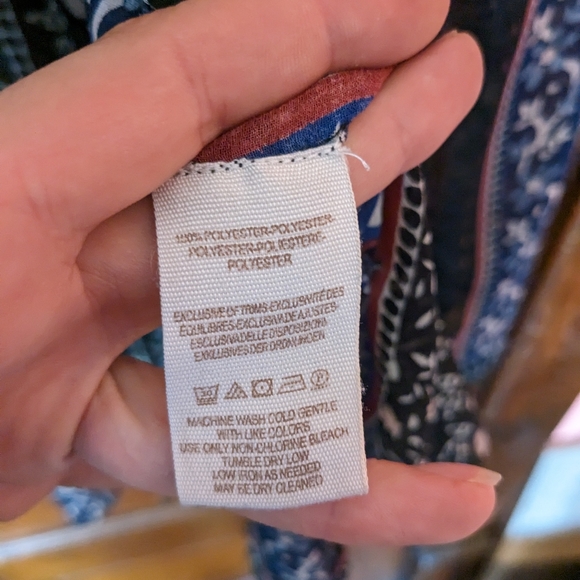 Free People Moonlight Mile Tie Back Sheer Button Down S Small Boho Anthropologie - Picture 11 of 12